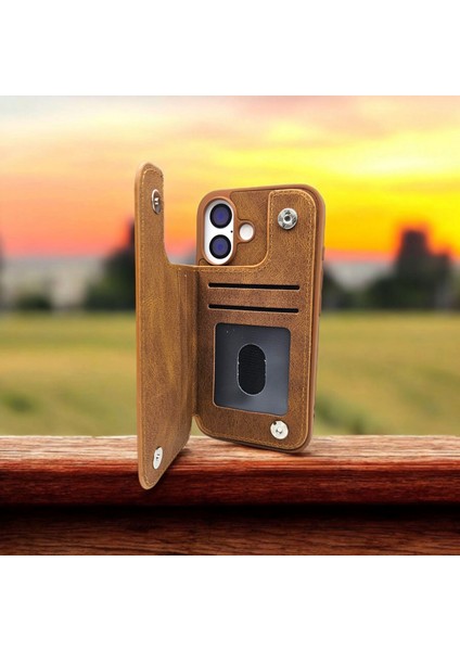 iPhone 16 Kahverengi Deri Cüzdan Kılıf fiyatları