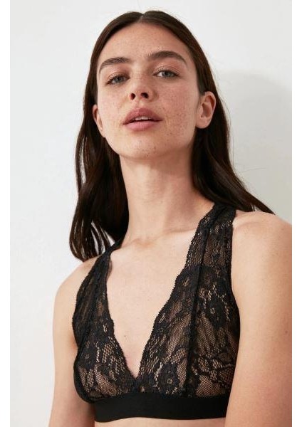 Siyah Sırt Detaylı Full Dantel Bralet DS200457BR modelleri