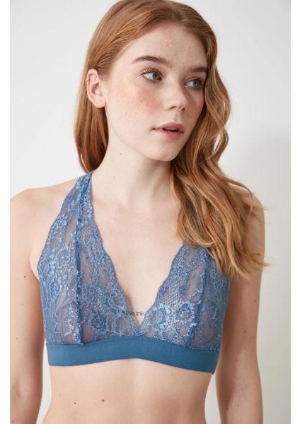 Mavi Sırt Detaylı Full Dantel Bralet Ds200457br fırsatları