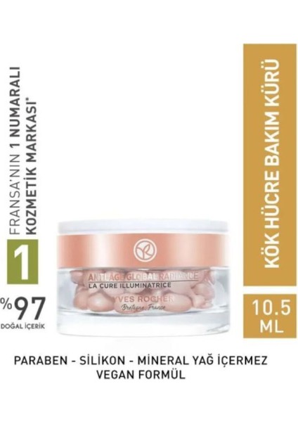 Leke Karşıtı Kür - Yenileyici Yaşlanma Karşıtı Bitkisel Kök Hücre Bakımı / 35 Ampul 10.5 ml