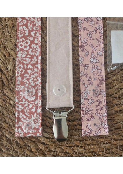 3’lü Set Bebek Emzik Askısı - Emzik Zinciri - Yenidoğan Kumaş Askı %100 Pamuk Yıkanabilir fiyatları