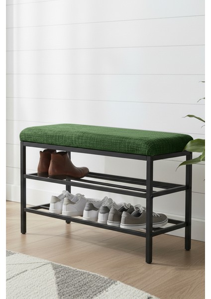 Lotus Metal Modern Ayakkabılık, Bank, Yatak Ucu, Organizer, Oturak,puf 3 Katlı 30X70 Keten Kumaş modelleri