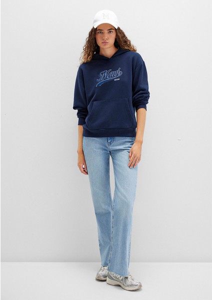 Mavi Logo Baskılı Kapüşonlu Lacivert Sweatshirt 1S10420-82318 fiyatları