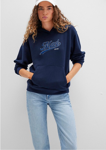 Mavi Logo Baskılı Kapüşonlu Lacivert Sweatshirt 1S10420-82318 modelleri