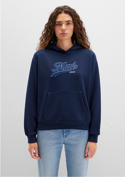 Mavi Logo Baskılı Kapüşonlu Lacivert Sweatshirt 1S10420-82318 indirimleri