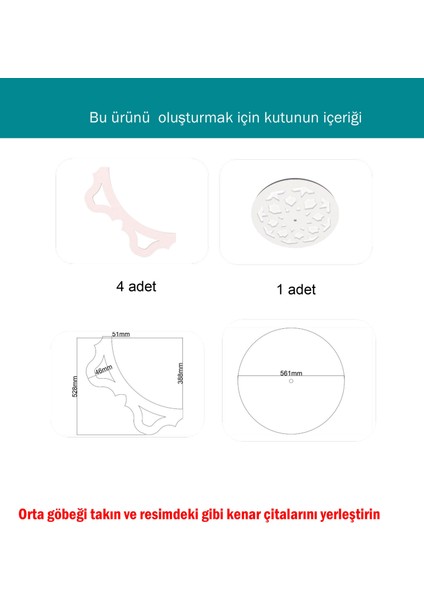 Lamba Tavan Gobegi 14-Motifli-Yuvarlak-3-Dis-Çitali fırsatları