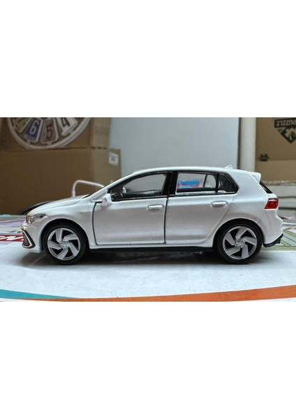 Oyuncak Metal Model Araba 1/36 Çek Bırak Vw Golf 8 Gtı Beyaz modelleri