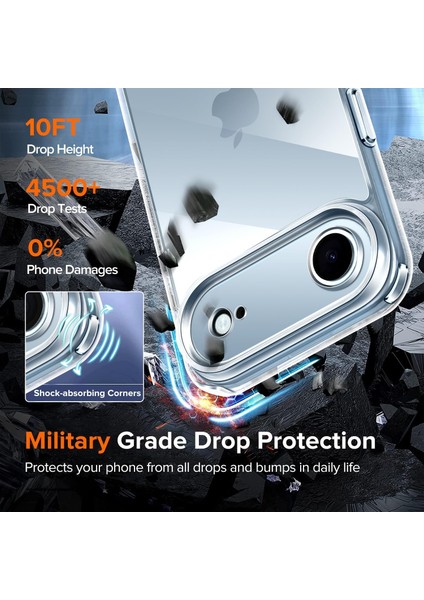 Apple iPhone 17 Air Kılıf Kamera Çıkıntılı Korumalı Yumuşak Şeffaf Silikon Renksiz Kapak indirimleri