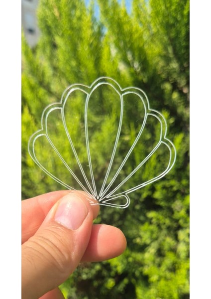 50 Adet Nikah&nişan Için Magnetlik 7 cm Istiridye 2 mm Şeffaf Pleksi