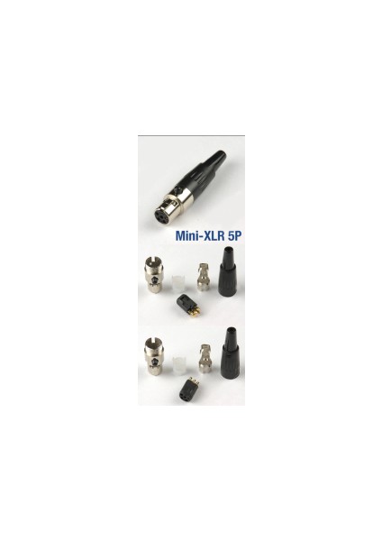 5 Pin Mini Xlr Dişi Konnektör