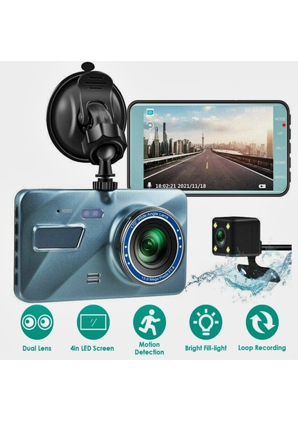 Araç Içi Kamera 1080P Full Hd Gece Görüşlü Ön- Arka Dokunmatik Ekranlı, 170° Geniş Açılı / Prs-2e fiyatları