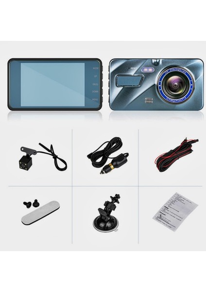 Araç Içi Kamera 1080P Full Hd Gece Görüşlü Ön- Arka Dokunmatik Ekranlı, 170° Geniş Açılı / Prs-2e indirimleri