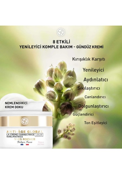 Kuru ve Hassas Ciltlere Özel Anti-Aging Gündüz Bakım Kremi – Bitkisel Kök Hücre Teknolojisi