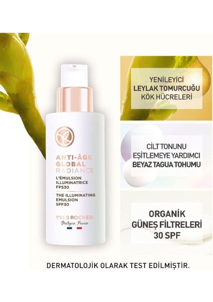 Leke Karşıtı 30 Spf Emülsiyon Krem - Yenileyici Yaşlanma Karşıtı Bitkisel Kök Hücre Bakımı