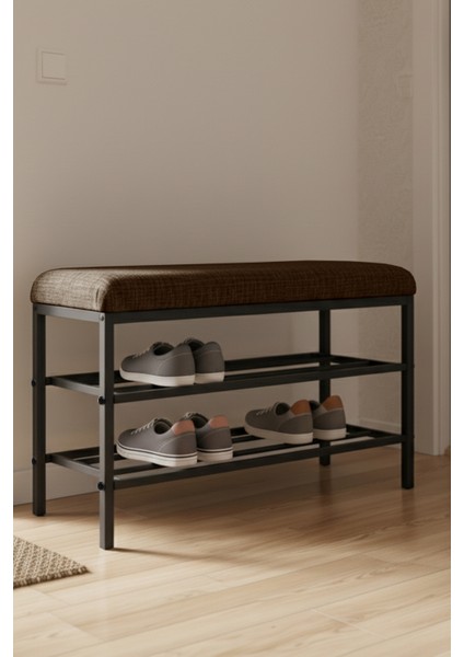 Lotus Metal Modern Ayakkabılık, Bank, Yatak Ucu, Organizer, Oturak,puf 3 Katlı 30X70 Keten Kumaş fiyatları