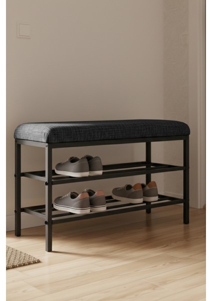 Lotus Metal Modern Ayakkabılık, Bank, Yatak Ucu, Organizer, Oturak,puf 3 Katlı 30X70 Keten Kumaş fiyatları