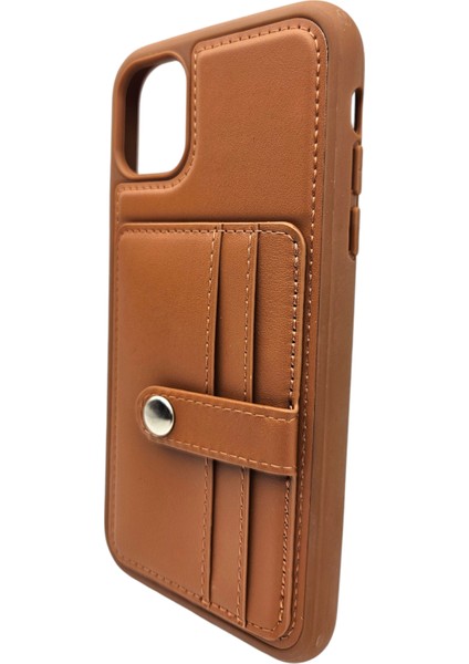 iPhone 11 Suni Deri Kahverengi Cüzdan Kılıf fiyatları