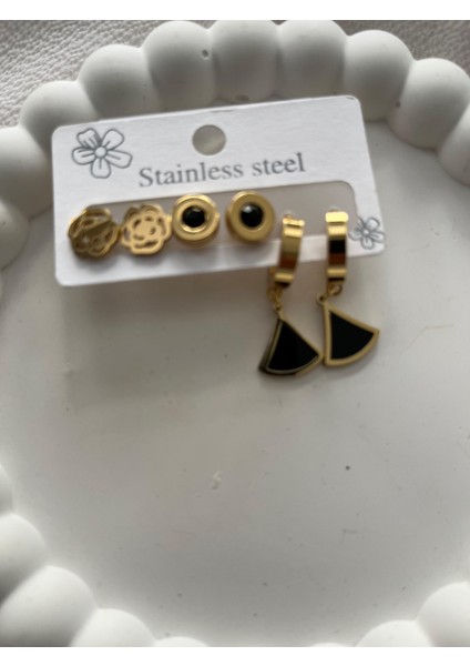 Çelik Set Küpe Gold Gold fiyatları