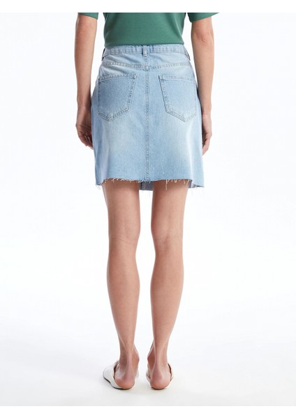 Lcw Vision Indigo Standart Fit Kadın Jean Etek fırsatları