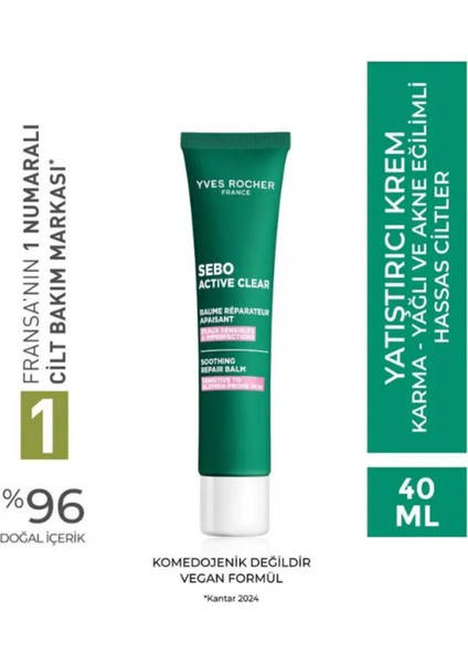 Cilt Tahrişine Karşı Hassas Krem – Sebo Active Clear Botanik Kompleks
