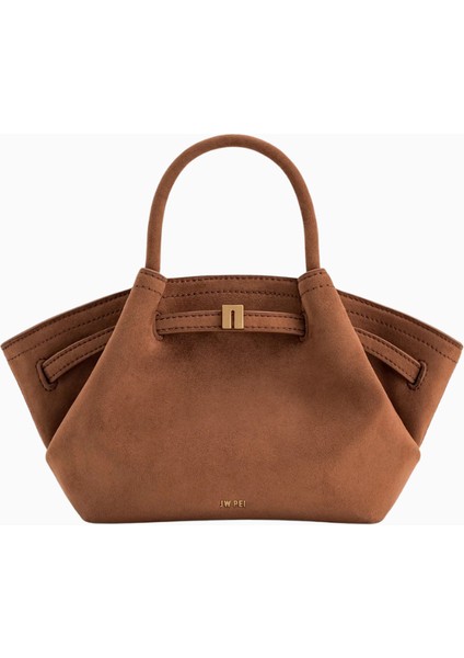 Jw Peı Hana Mini Suni Süet Tote Kahverengi Çanta