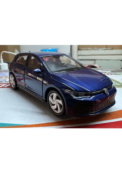 Oyuncak Metal Model Araba 1/36 Çek Bırak Vw Golf 8 Gtı Lacivert