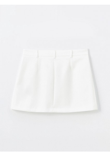 Lcw Vision Ekru Dar Fit Kadın Pileli Etek