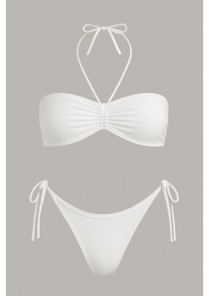 Straplez ipli bikini takım