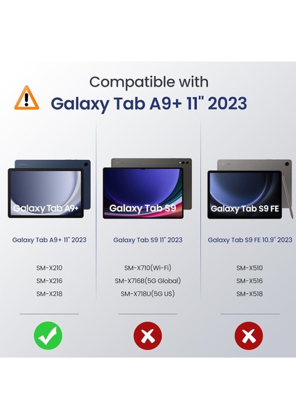 Samsung Galaxy Tab A9 Plus 11 Inç Kılıf Smart Uyku Modlu Standlı Şeffaf Kapaklı SM-X210 (Uyumlu) fiyatları