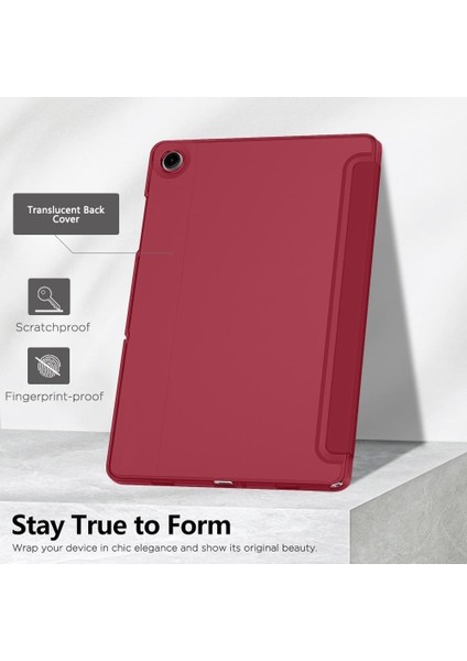 Samsung Galaxy Tab A9 Plus 11 Inç Kılıf Smart Uyku Modlu Standlı Şeffaf Kapaklı SM-X210 (Uyumlu) fırsatları