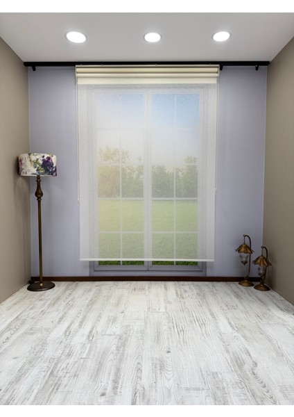 Çiftli Sistem Keten Tül ve %100 Blackout (Karartma) Ekru Stor Perde fırsatları