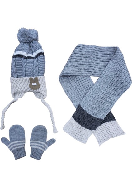Çocuk 1-4 Yaş Bere, Eldiven ve Atkı Seti – Kışlık Takım