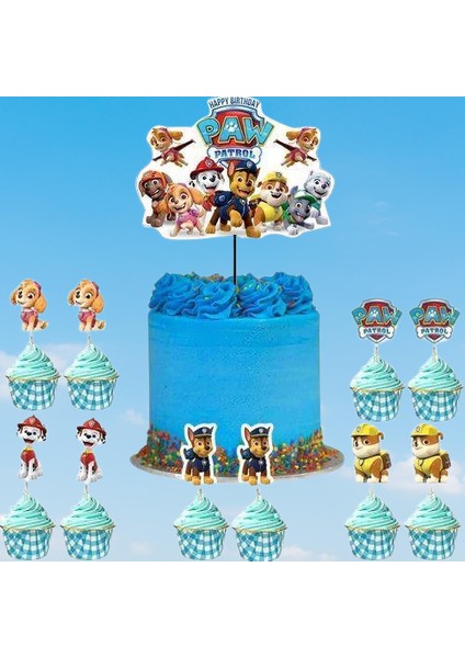 PAW PATROL cake topper set pasta kür-kür-cupcake fiyatları