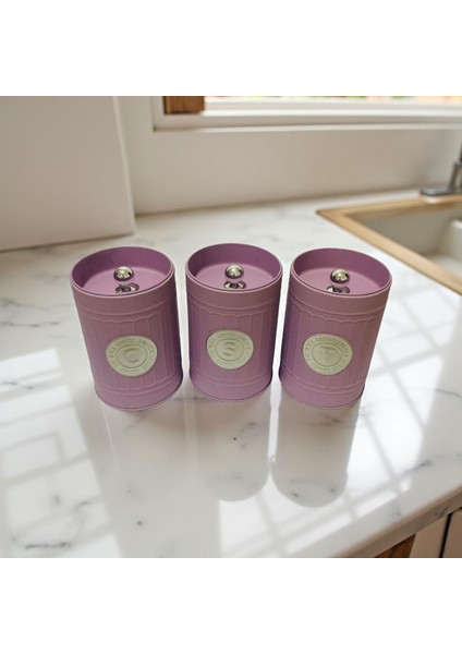 Metal 3'lü Saklama Kabı