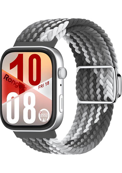 Watch Fit 3 Ile Uyumlu Örgü Loop Kordon Terleme Yapmayan Nefes Alabilir Hafif Yapılı Manyetik Toka Tasarımlı Deformasyona Dayanıklı Rahat Kumaşlı Elastik Kayış