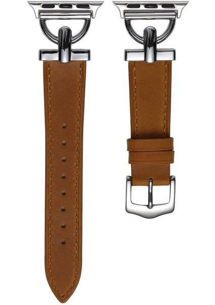 Ile Uyumlu Watch 38MM/40MM Krd-53 Deri Kordon Kahverengi fiyatları