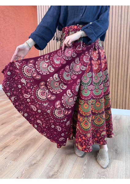 Kadın Dolama Elsa Etek-Bordo fiyatları