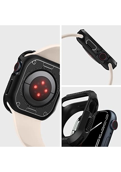 Watch 45MM/44MM (Seri 9/8/se2/7/6/se/5/4) Kılıf Rugged Armor Black - 062CS24469 fiyatları