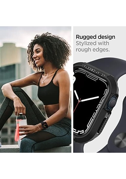 Watch 45MM/44MM (Seri 9/8/se2/7/6/se/5/4) Kılıf Rugged Armor Black - 062CS24469 modelleri