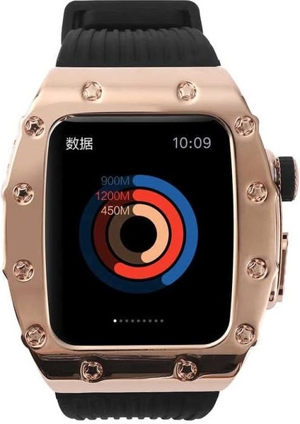 Ile Uyumlu Watch 7 45MM Krd-65 Kordon Siyah-Rose Gold fiyatları