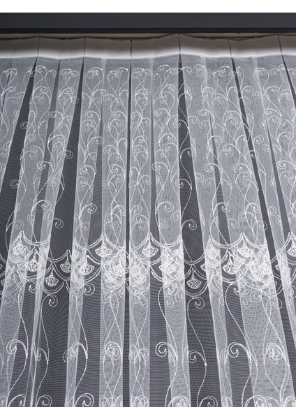 Salon ve Oturma Odası Için Brode Tül Perde | Özel Desen (1/2.5 Normal Pile)