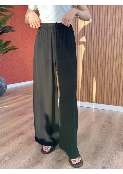 Kadın Pamuk Viskon Pantolon - Siyah