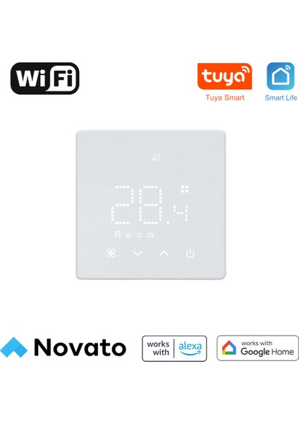 Wifi Pilli Kablolu Oda Termostatı ( Tuya, Smart Life Uyumlu )