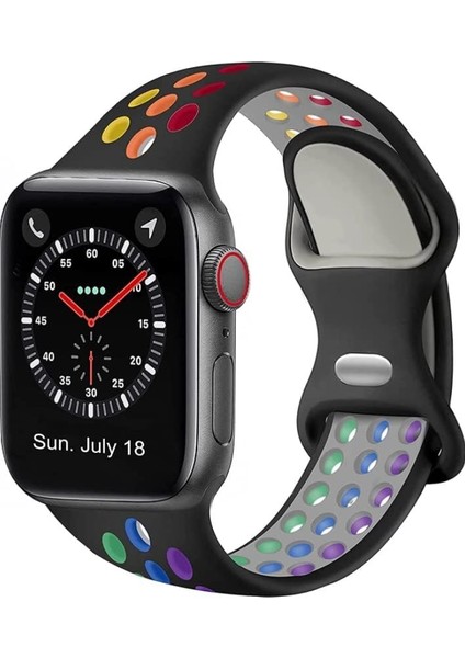 Trend Watch Seri 1/2/3/4/5/6/7/se Delikli Silikon Akıllı Saat Kordon Kayış 42-44-45MM