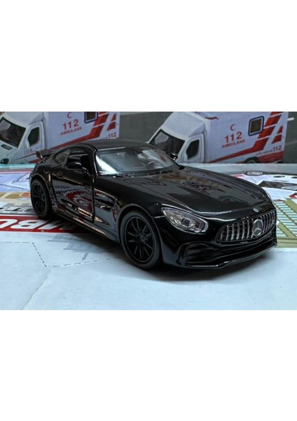 Oyuncak Metal Model Araba 1/36 Çek Bırak Mercedes Amg Gtr Siyah
