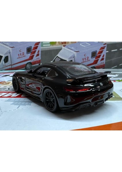 Oyuncak Metal Model Araba 1/36 Çek Bırak Mercedes Amg Gtr Siyah modelleri