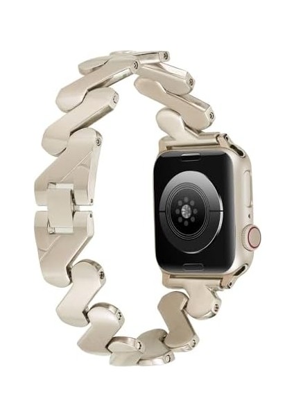 Ile Uyumlu Watch Ultra 42/44/49MM Kordon Krd-80 Metal Strap Kayış Starlight fiyatları