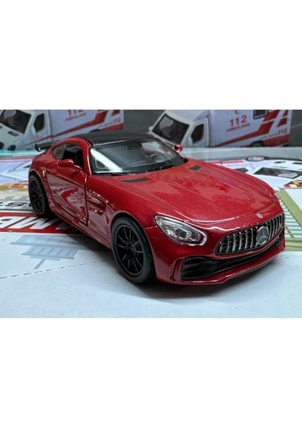 Oyuncak Metal Model Araba 1/36 Çek Bırak Mercedes Amg Gtr Kırmızı