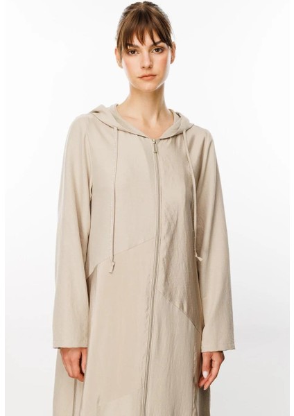 Perche Ince Ipekçe Dokulu Hafif Kap Ferace-Taş