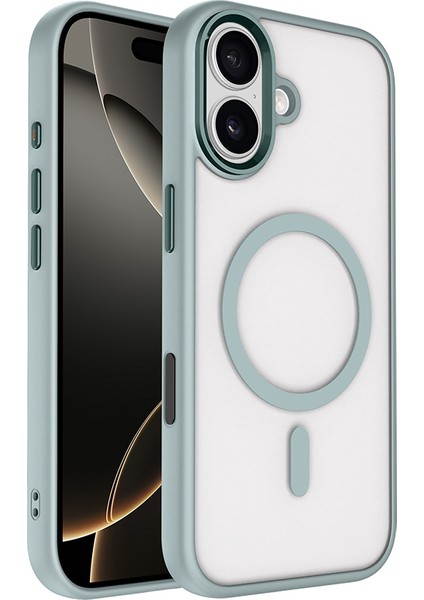 Apple Iphone 17 Kılıf Kamera Korumalı Magsafeli Arkası Şeffaf Krom Kapak